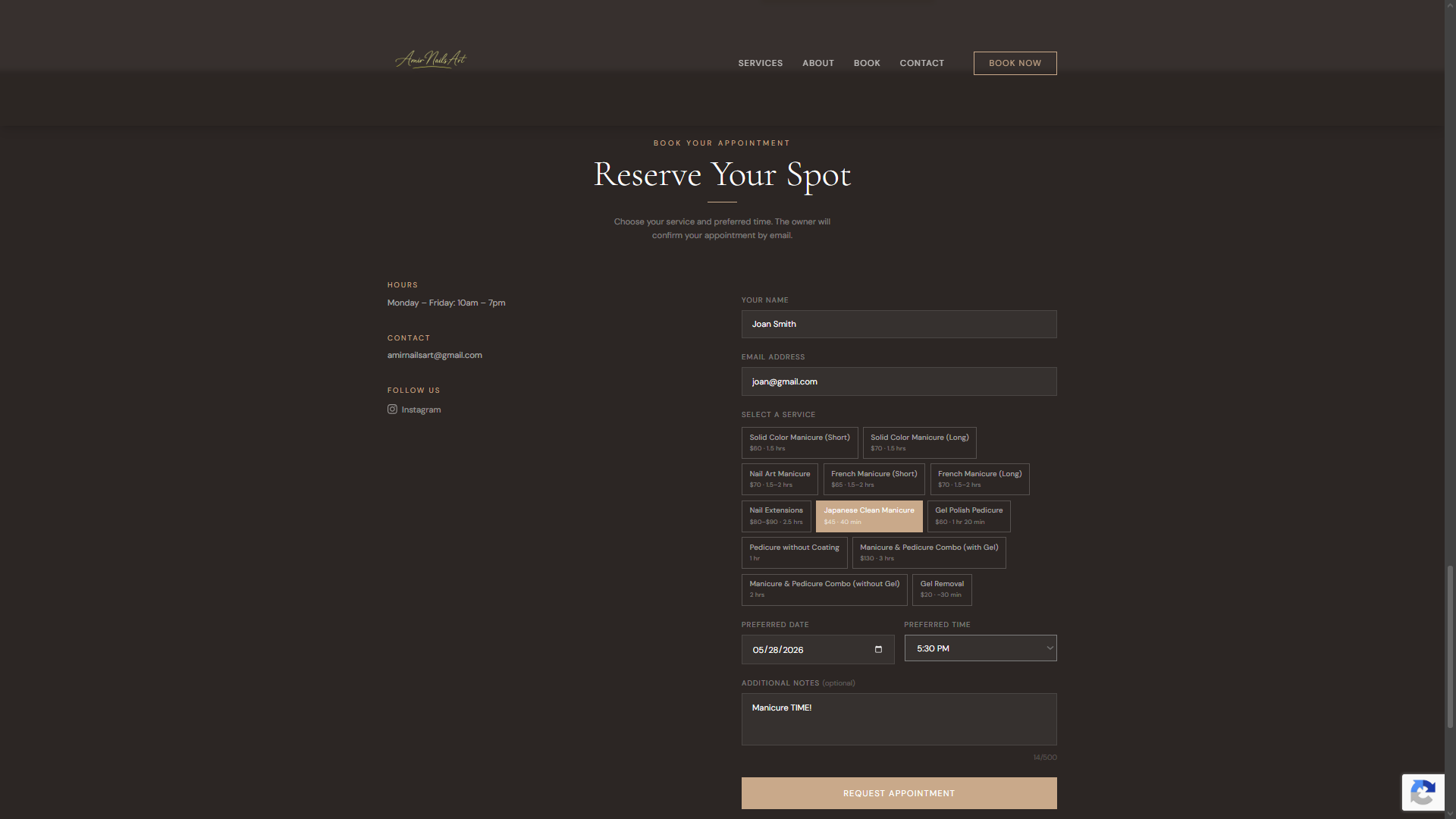 Amir Nails Art — Booking