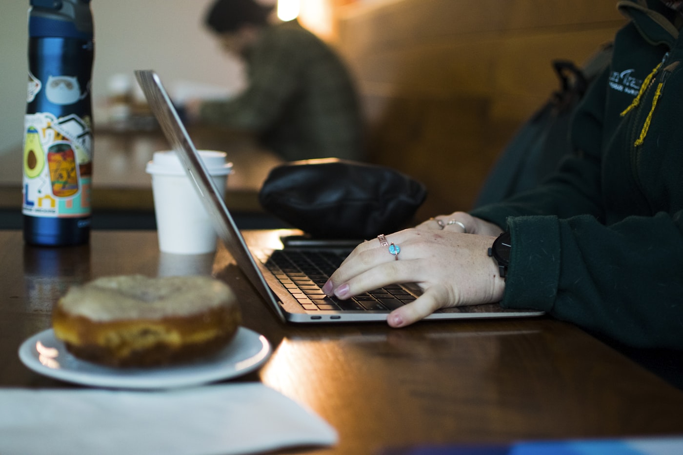 Small business owner searching Google on a laptop and not finding their website