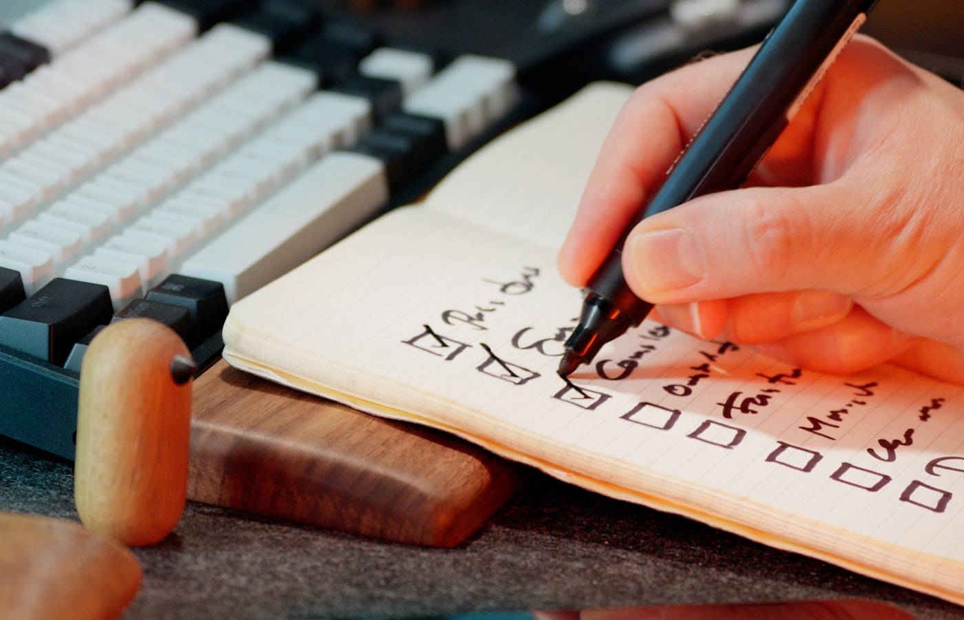 Owner writing a quick self-audit checklist for Google visibility